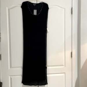 Stella & Jamie s black overdress w/rhinestones NWT